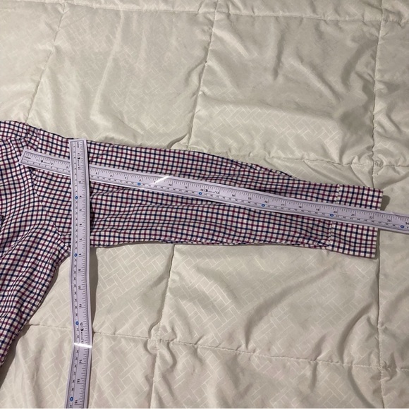 Johnston & Murphy Red and Blue Check Button Up Shirt - Picture 3 of 13